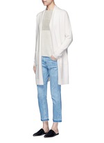 Figure View -Click To Enlarge Side slit wool-cashmere cardigan