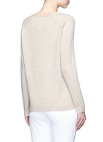 Back View -Click To Enlarge V-neck wool-cashmere ribbed sweater