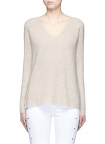 Main View -Click To Enlarge V-neck wool-cashmere ribbed sweater