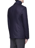Back View -Click To Enlarge Embroidered skull badge wool felt blazer