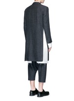 Back View -Click To Enlarge Side split raw edge lining wool coat