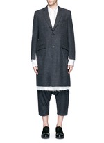 Main View -Click To Enlarge Side split raw edge lining wool coat