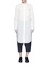 Main View - Click To Enlarge Main View - Click To Enlarge - Sulvam - Back slit long tencel shirt