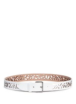 Main View -Click To Enlarge 'Mini Maguerite' floral lasercut leather belt