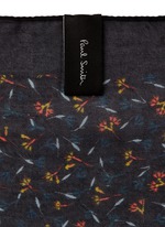 Detail View -Click To Enlarge Floral print cotton-silk blend pocket square