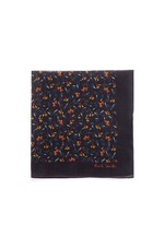 Main View -Click To Enlarge Floral print cotton-silk blend pocket square