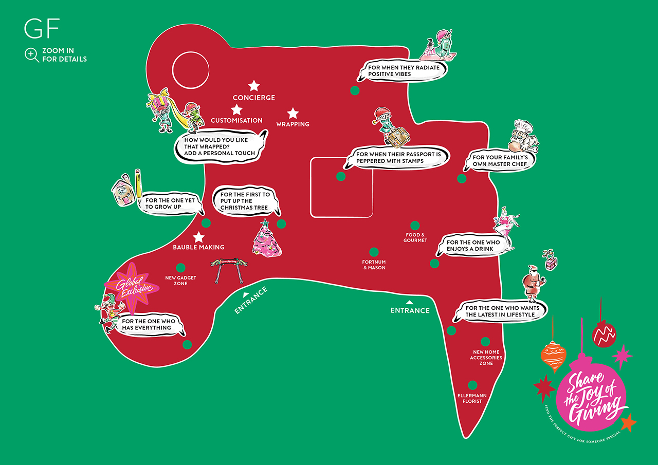 Lane Crawford Pacific Place home store Christmas Map Lane Crawford