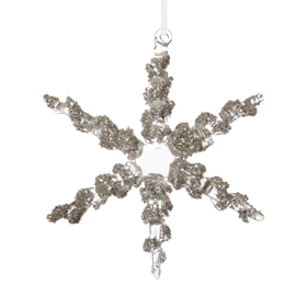 Shishi As Glitter twist snowflake Christmas ornament