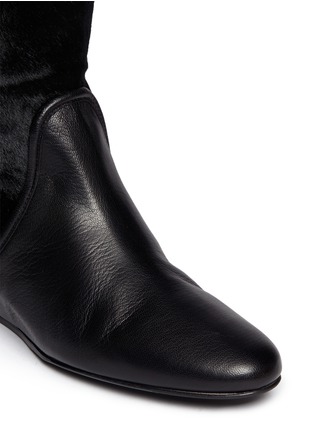 Detail View - Click To Enlarge - LANVIN - Calf hair leather boots