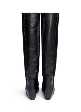 Back View - Click To Enlarge - LANVIN - Calf hair leather boots