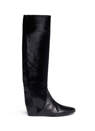Main View - Click To Enlarge - LANVIN - Calf hair leather boots