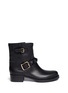 Main View - Click To Enlarge - VALENTINO GARAVANI - 'Rockstud' buckle strap leather ankle boots