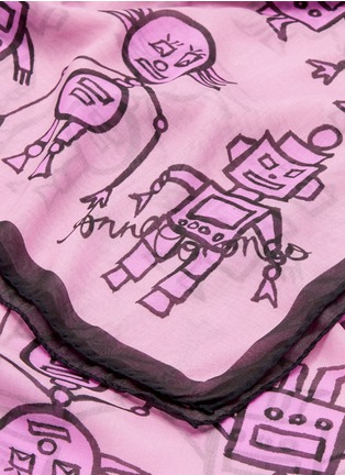 Detail View - Click To Enlarge - ANNA CORONEO - 'Robots Iride' modal scarf