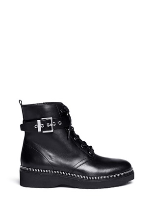 Main View - Click To Enlarge - MICHAEL KORS - Vivia' zip trim leather boots