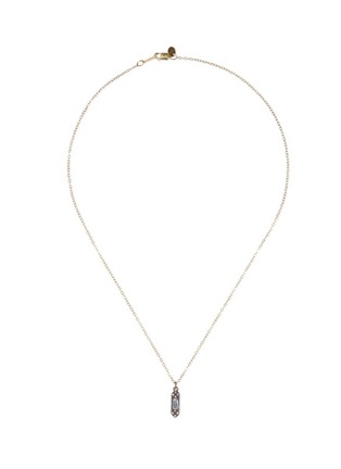 Main View - Click To Enlarge - ILA&I - 'Aba' diamond sapphire 14k gold pendant necklace