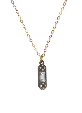 Figure View - Click To Enlarge - ILA&I - 'Aba' diamond sapphire 14k gold pendant necklace
