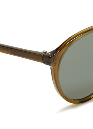 Detail View - Click To Enlarge - SPEKTRE - Metal bridge round frame acetate sunglasses