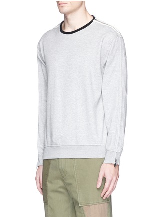 Front View - Click To Enlarge - 3.1 PHILLIP LIM - Zip sleeve French terry sweatshirt