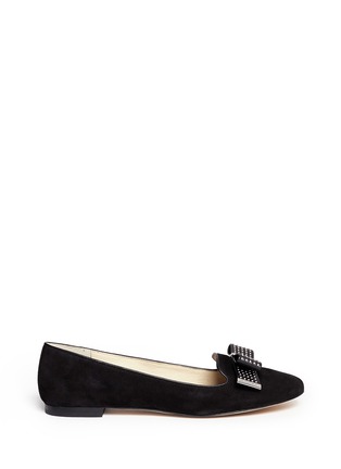 Main View - Click To Enlarge - MICHAEL KORS - Kiera' stud bow suede flats