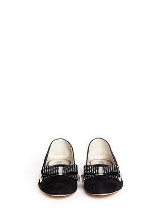 Figure View - Click To Enlarge - MICHAEL KORS - Kiera' stud bow suede flats