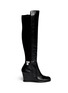 Main View - Click To Enlarge - MICHAEL KORS - Hamilton' stretch back wedge boots