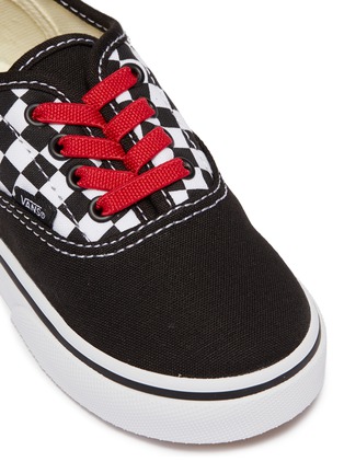 Detail View - Click To Enlarge - VANS - 'Authentic Elastic' colourblock checkerboard kids sneakers