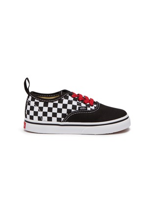 Main View - Click To Enlarge - VANS - 'Authentic Elastic' colourblock checkerboard kids sneakers