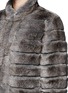 Detail View - Click To Enlarge - ARMANI COLLEZIONI - Rabbit fur wool trim jacket