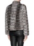 Back View - Click To Enlarge - ARMANI COLLEZIONI - Rabbit fur wool trim jacket
