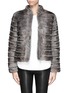 Main View - Click To Enlarge - ARMANI COLLEZIONI - Rabbit fur wool trim jacket