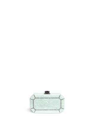 Main View - Click To Enlarge - EDIE PARKER - 'Fiona Faceted' glitter acrylic clutch