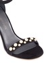 Detail View - Click To Enlarge - STUART WEITZMAN - 'More Pearls' suede sandals