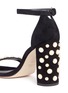 Detail View - Click To Enlarge - STUART WEITZMAN - 'More Pearls' suede sandals
