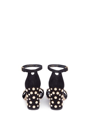 Back View - Click To Enlarge - STUART WEITZMAN - 'More Pearls' suede sandals