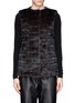Main View - Click To Enlarge - FLAMINGO - Stripe leather and mink fur gilet