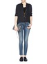 Figure View - Click To Enlarge - RAG & BONE - Capri' water ripple skinny jeans