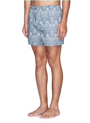 Figure View - Click To Enlarge - SUNSPEL - Liberty peacock feather print boxer shorts