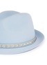 Detail View - Click To Enlarge - VALENTINO GARAVANI - 'Rockstud' band rabbit furfelt fedora hat
