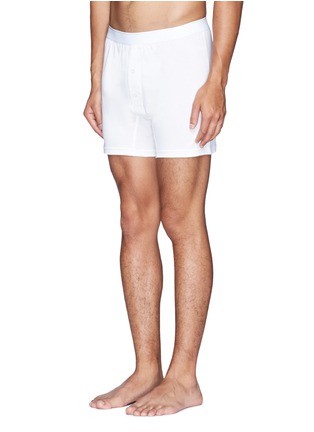 Figure View - Click To Enlarge - SUNSPEL - Two button superfine cotton boxers