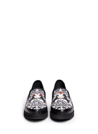 Figure View - Click To Enlarge - MOTHER OF PEARL - Kennedy' unicorn embroidery floral print canvas slip-ons