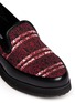 Detail View - Click To Enlarge - MOTHER OF PEARL - Kennedy' floral print canvas leather trim slip-ons