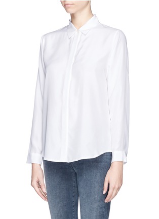 Front View - Click To Enlarge - THEORY - Aquilina' sandwashed silk tailored shirt