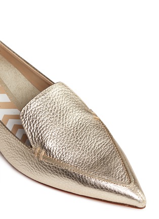 Detail View - Click To Enlarge - NICHOLAS KIRKWOOD - Metallic leather loafers