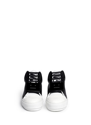 Figure View - Click To Enlarge - ACNE STUDIOS - 'Cleo' emoticon plate leather sneaker