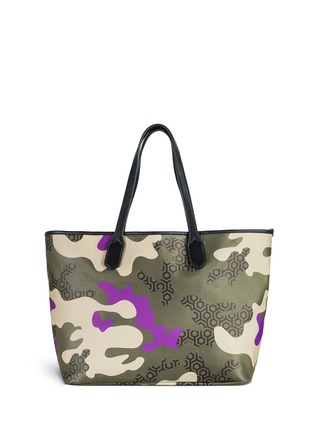 Main View - Click To Enlarge - MISCHA - 'Jet Set' camouflage hexagon print tote