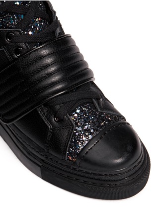 Detail View - Click To Enlarge - GIENCHI - 'Missura' quilted glitter leather sneakers