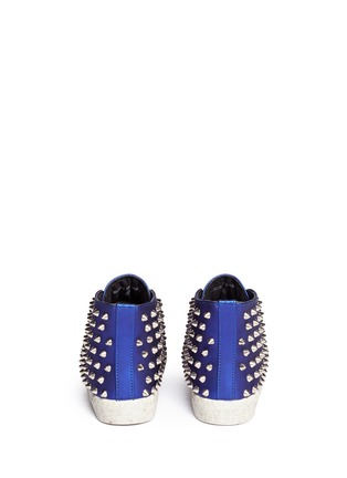 Back View - Click To Enlarge - GIENCHI - Missura' matte metallic leather stud sneakers