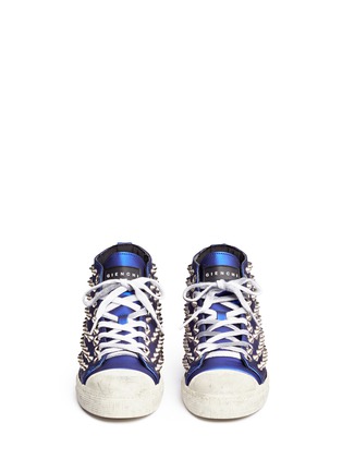 Figure View - Click To Enlarge - GIENCHI - Missura' matte metallic leather stud sneakers