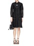 Figure View - Click To Enlarge - NO.21 - Sheer organza floral lace shirt dress