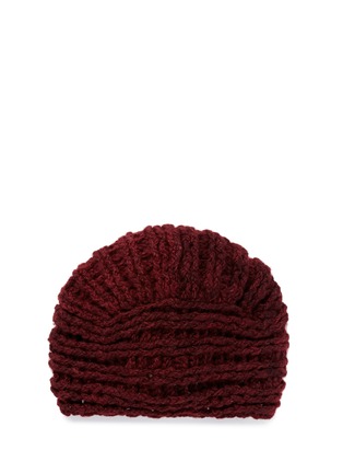 Figure View - Click To Enlarge - THE ELDER STATESMAN - Chunky cashmere knit turban beanie